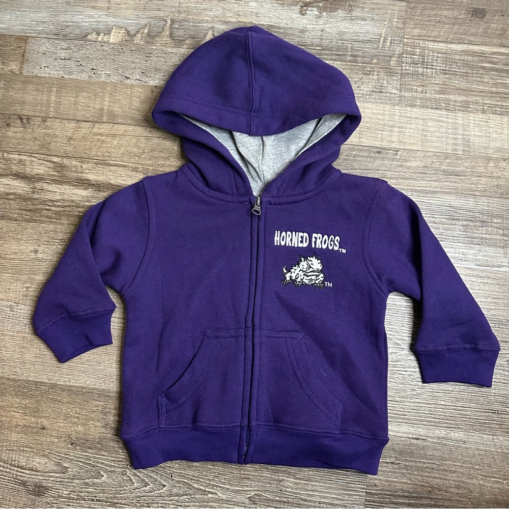 Purple TCU Horned‎ FrogsKids Hoodie